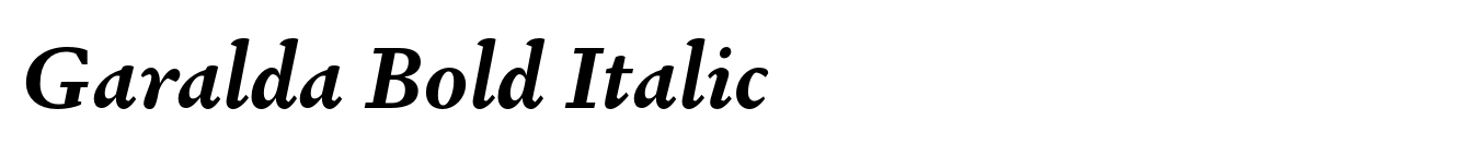 Garalda Bold Italic